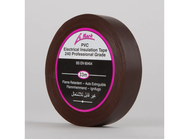 Le Mark PVC Tape BROWN 19mm X 33m 